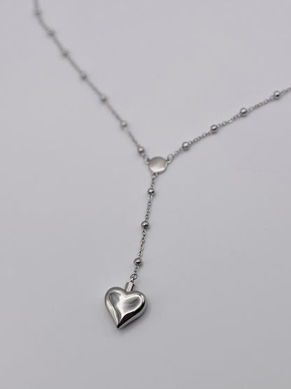 Barkley LDR – Small Heart Pendant Necklace 1.0 | Minimal Coquette Design, Stainless Steel