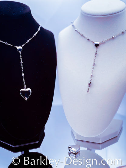 Barkley LDR – Small Heart Pendant Necklace 1.0 | Minimal Coquette Design, Stainless Steel