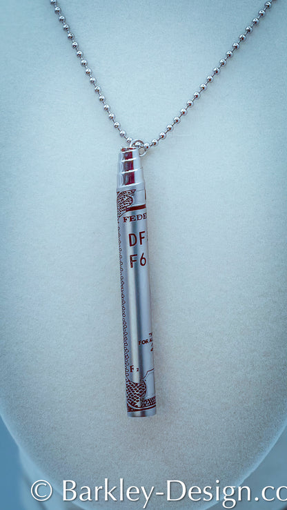 100-Dollar Bill Print Straw Necklace – Stainless Steel Reusable Straw for Coffee or Breathing