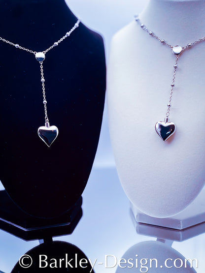 Barkley LDR – Small Heart Pendant Necklace 1.0 | Minimal Coquette Design, Stainless Steel