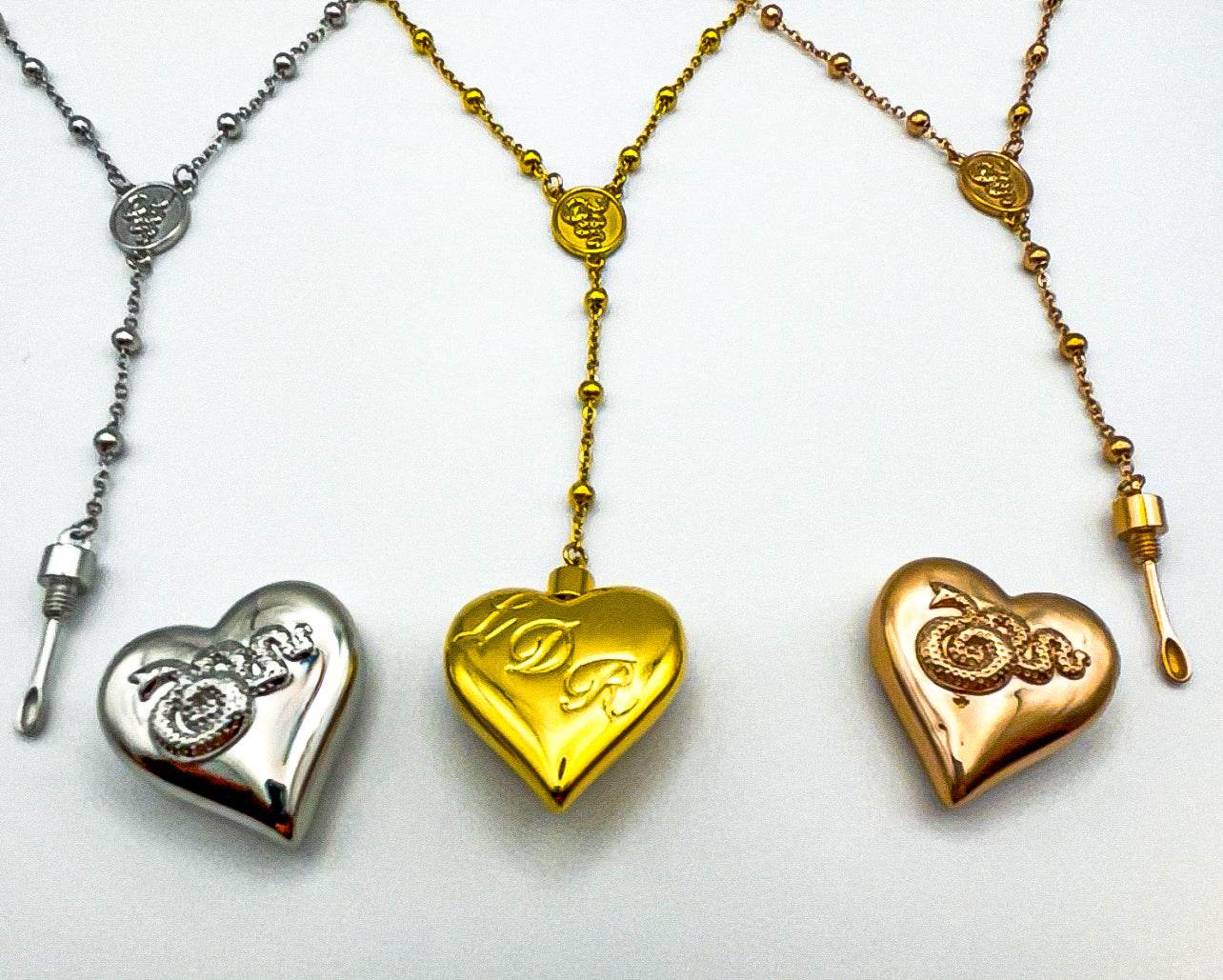 LDR coquette heart necklace in — Barkley Design in Gold, Silver, Rose Gold, Black